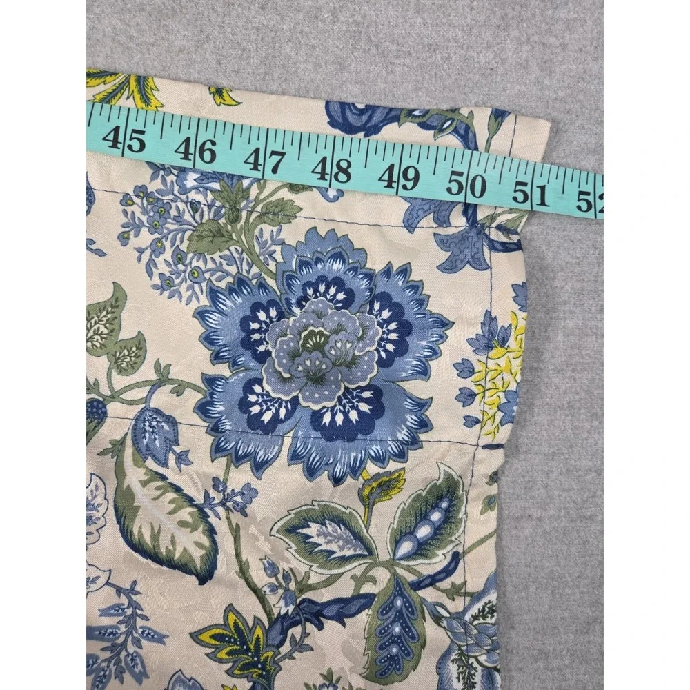 Waverly Imperial Dress Jacobean Floral Valance Set Scallop Blue Yellow 18x50